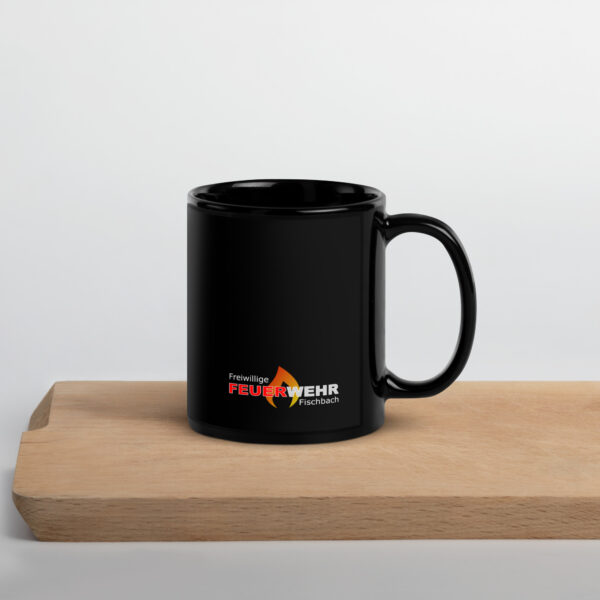 Schwarze glänzende Tasse