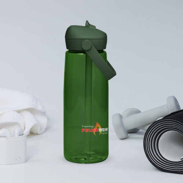 Wasserflasche mit umklappbarem Trinkhalm