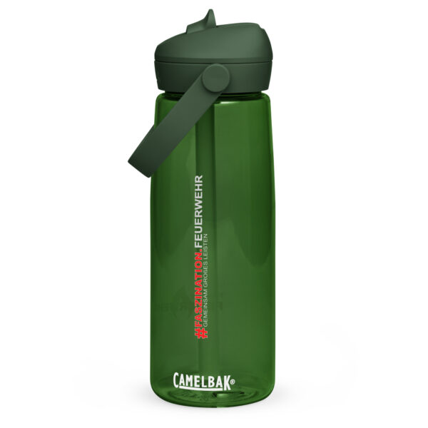 Wasserflasche mit umklappbarem Trinkhalm